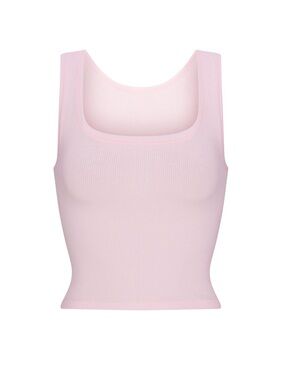SKIMS Cotton Ribbed Tank Cherry Blossom NWT